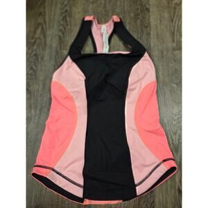 LULULEMON Cardio Kick Tank Pink, Black, White Top with Running Racerback Small 4